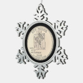 Tinte New Mexico Staat Quarter Schneeflocken Zinn-Ornament (Rechts)