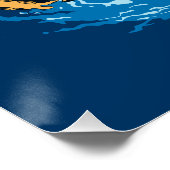 Tinte oder Swimming | Octopus Tattoo-Zitat Poster (Ecke)