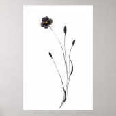 Tinte Pansy Art - faszinierende Blumendesigns Poster (Vorne)