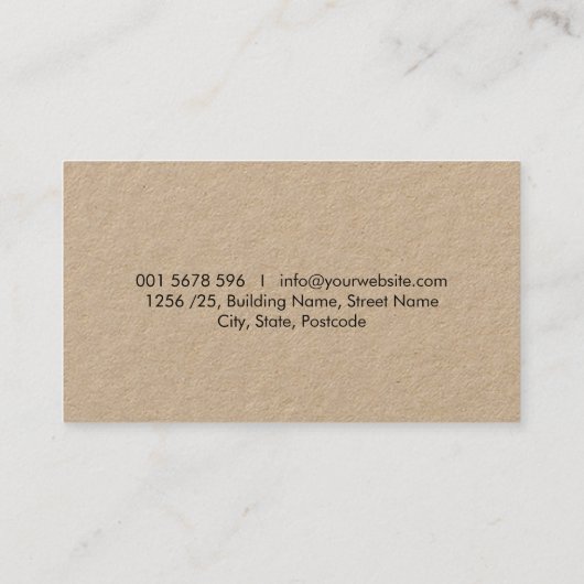 Tinte Pen und Papiernotar Beruflich Visitenkarte (Rückseite)