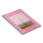 Tinte Pier Lamp Post Pink Raute Journal Notizblock (Rechte Seite)