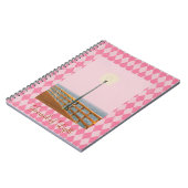 Tinte Pier Lamp Post Pink Raute Journal Notizblock (Linke Seite)