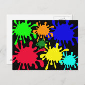 Tinte Platsch Postkarte (Vorne/Hinten)
