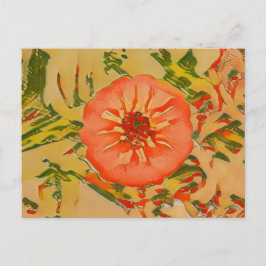 Tinte Rosa Blume Postkarte