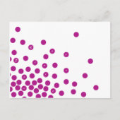 Tinte rosa Kreise Save the Date Postkartenvorlage Ankündigungspostkarte (Vorderseite)