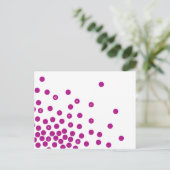 Tinte rosa Kreise Save the Date Postkartenvorlage Ankündigungspostkarte (Stehend Vorderseite)