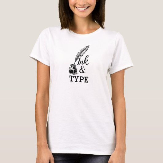 Tinte & Schrift T-Shirt (Vorderseite)