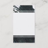 Tinte | Schwarz Visitenkarte (Rückseite)