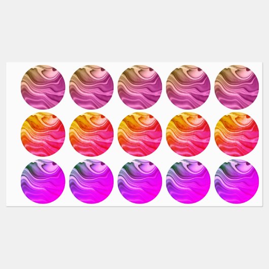 Tinte-Set Aurora Digitalpapier Etiketten (Blatt)
