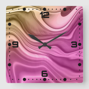 Tinte-Set Aurora Digitalpapier Quadratische Wanduhr