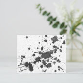 Tinte Spritzer Postkarte (Stehend Vorderseite)