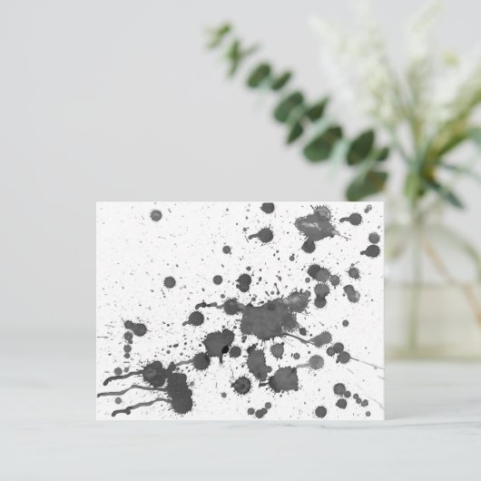 Tinte Spritzer Postkarte (Stehend Vorderseite)