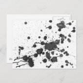 Tinte Spritzer Postkarte (Vorne/Hinten)
