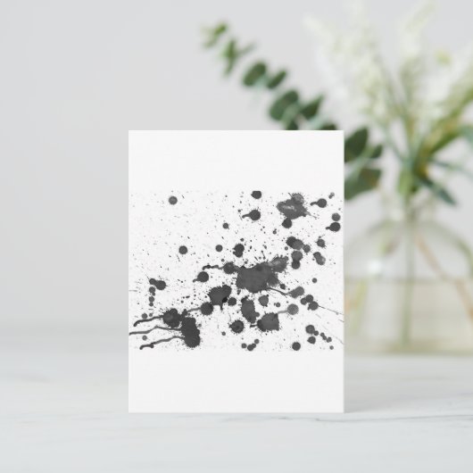Tinte Spritzer Postkarte (Stehend Vorderseite)