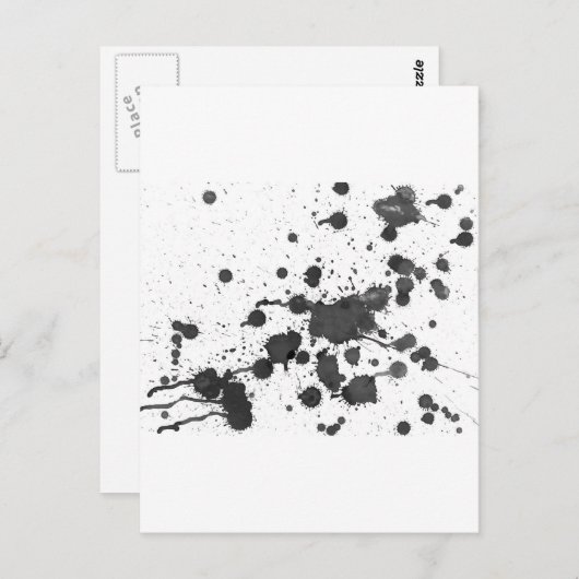 Tinte Spritzer Postkarte (Vorne/Hinten)