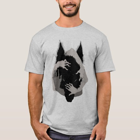 Tinte Talking Fantasy V05 BLACK WOLF T-Shirt (Vorderseite)