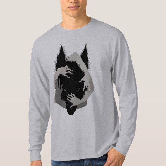 Tinte Talking Fantasy V05 BLACK WOLF T-Shirt (Vorderseite)