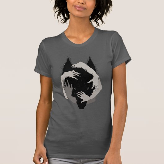 Tinte Talking Fantasy V05 BLACK WOLF T-Shirt (Vorderseite)