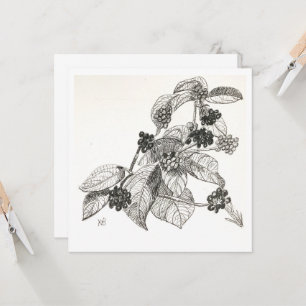Tinte und Feder Schwarzbeeren Karte