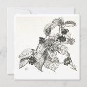 Tinte und Feder Schwarzbeeren Karte (Vorderseite)