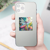 Tinte und Pen Wasserfarbe Vinyl Dragonfly Aufkleber (Telefon)