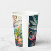 Tinte und Pen Wasserfarbendragonfly Pappbecher (Links)