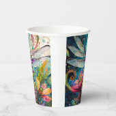 Tinte und Pen Wasserfarbendragonfly Pappbecher (Rechts)