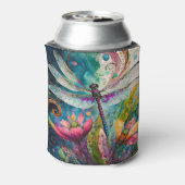 Tinte und Pen Wasserfarbene Dragonfly kann kühler  Dosenkühler (Kanne Rückseite)