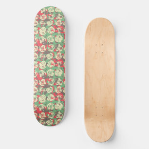Tinte und Rosen Harmonie - Nahtloses Muster Skateboard