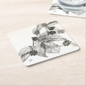Tinte und Tinte Brombeeren Rechteckiger Pappuntersetzer (angewinkelt)