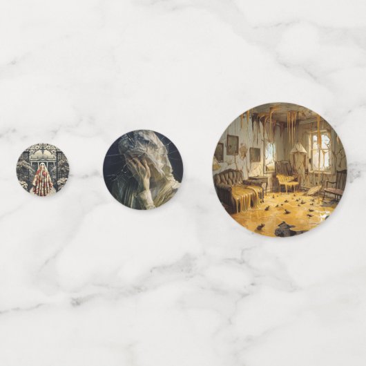 Tinte und Unschuld — gotisch Viktorianisch Konfetti (Rückseiten)