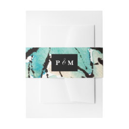 Tinte und Wasser - individuell anpassbare Hochzeit Einladungsbanderole