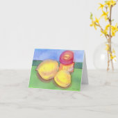 Tinte und Zitronen-Notecard Karte (Gelbe Blume)