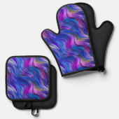 Tinte verschüttet Topfhandschuhe und Untersetzer Ofenhandschuh & Topflappen-Set (Vorderseite/Rückseite)