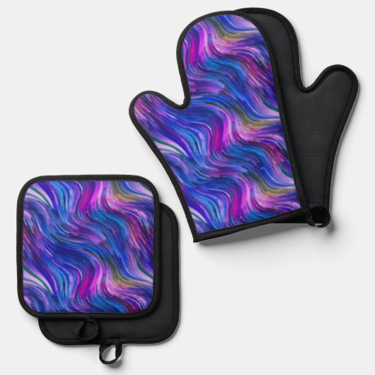 Tinte verschüttet Topfhandschuhe und Untersetzer Ofenhandschuh & Topflappen-Set (Vorderseite/Rückseite)