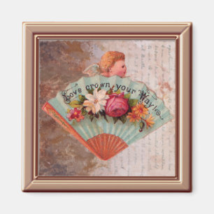 Tinte Viktorianische Fan Print Magnet