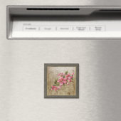 Tinte Vintage Blumenschrift Rosa Magnet (In Situ (Geschirrspüler))