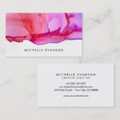 Tinte Wasserfarbe Rosa Creative Director Visitenkarte (Vorne/Hinten)