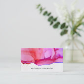Tinte Wasserfarbe Rosa Creative Director Visitenkarte (Stehend Vorderseite)