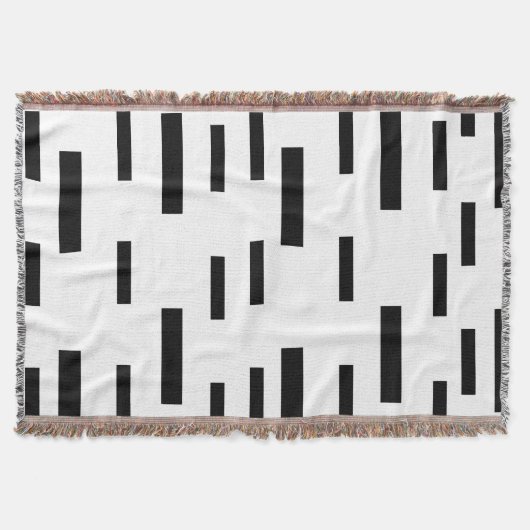 Tinte Weiß Schwarz Wurfdecke Decke (Vorderseite)