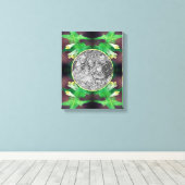 Tinte weiße Wildblume kreieren Ihr eigenes Foto Leinwanddruck (Insitu (Holzboden))