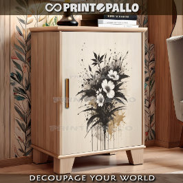 Tinte zum Ertrinken von weißen Blume Seidenpapier