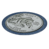 Tinted Alaska Staat Quarter Design Schneidebrett (Ecke)