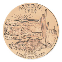 Tinted Arizona Staat Quarter Design