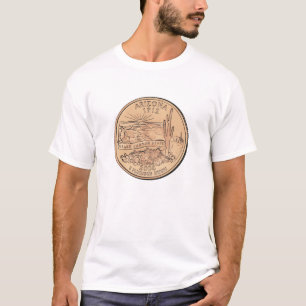 Tinted Arizona Staat Quarter Design T - Shirt