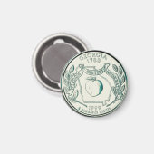 Tinted Georgia Staat Quarter Design Magnet (Vorderseite/Rückseite)