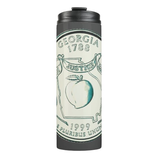 Tinted Georgia Staat Quarter Design Thermosbecher (Vorderseite)