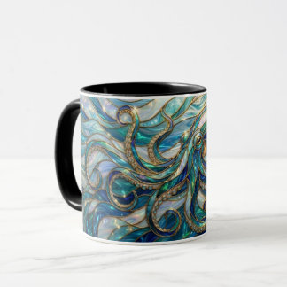 Tinted Glas Oktopus Tasse, Oktopus Kaffeetasse