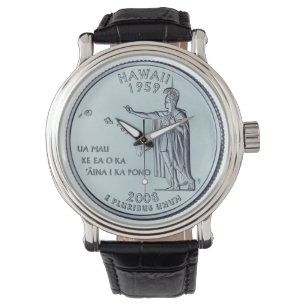 Tinted Hawaii Staat Quarter Design Armbanduhr