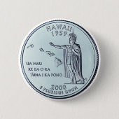 Tinted Hawaii Staat Quarter Design Button (Vorderseite)